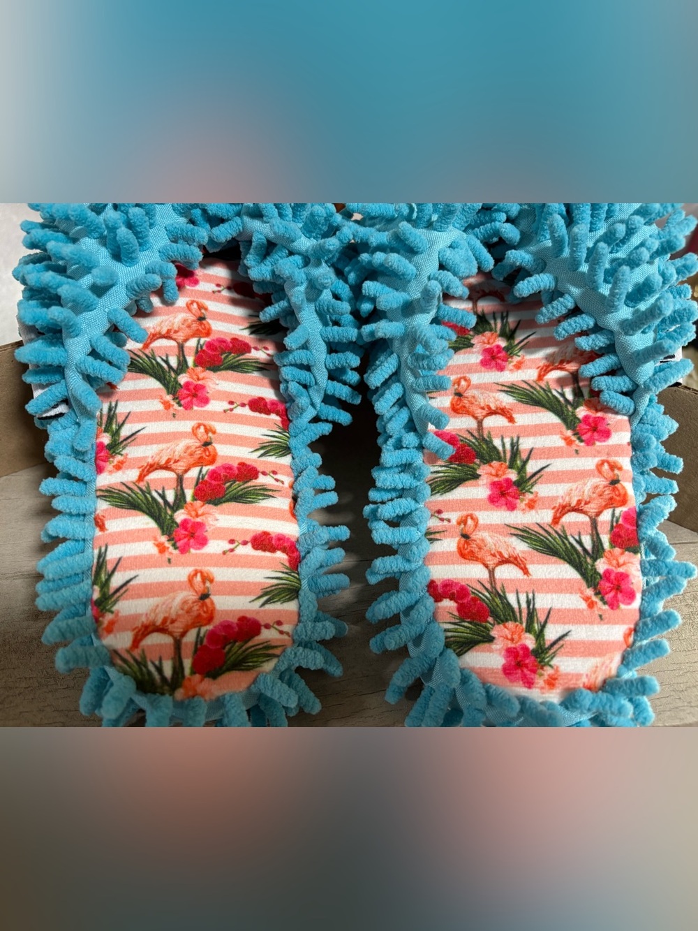 Aunt Deloris House Slippers by Two Left Feet "Ready To Flamingle" style,Size 7/9 - Picture 16 of 17